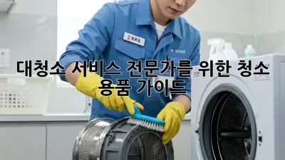 대청소 서비스 전문가를 위한 청소 용품 가이드