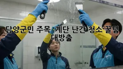 담양군민 주목! ✨ 계단 난간 청소 꿀팁 대방출